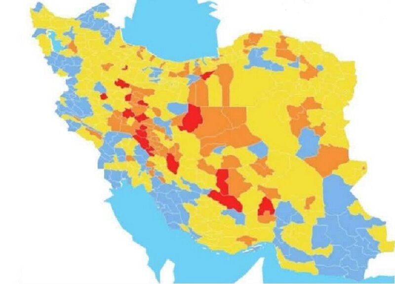 رنگ قرمز از نقشه کرونایی خراسان‌شمالی خارج شد