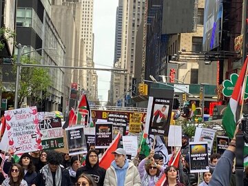 Manifestations de soutien aux Palestiniens à New York