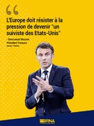 Emmanuel Macron appelle l’Union européenne à ne pas “être un suiveur” des États-Unis
