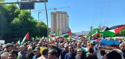 طنین فریاد "فلسطین تنها نیست" در مشهد 