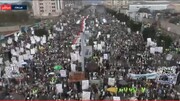 فریاد انزجار مردم یمن از رژیم صهیونیستی و حمایت از فلسطین مظلوم 