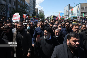 Las autoridades iraníes participan en la marcha del Día Mundial de Al-Quds 
