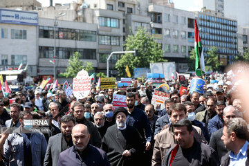 Las autoridades iraníes participan en la marcha del Día Mundial de Al-Quds 
