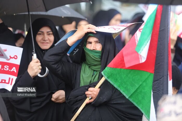 بانوان؛ پرچمداران روز قدس در خراسان‌شمالی