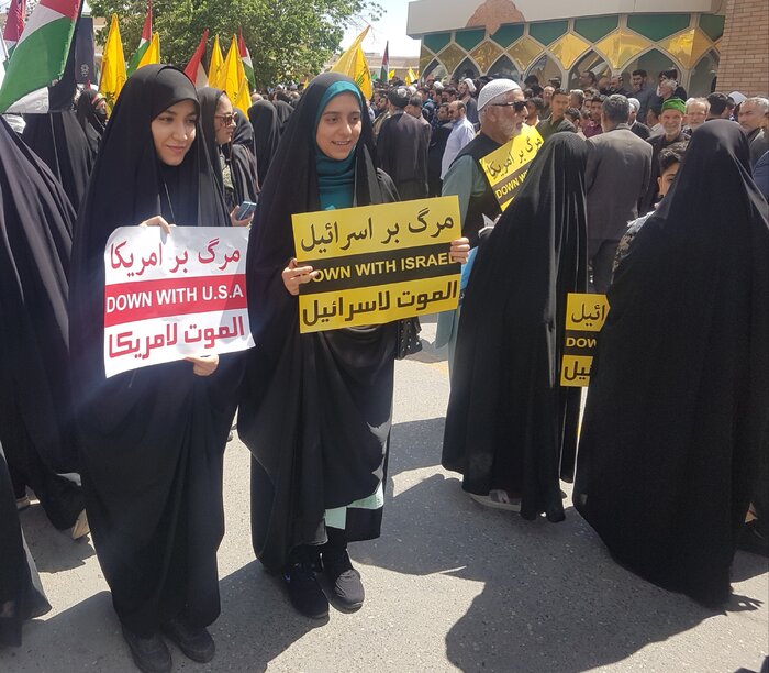 مردم قم با حضور در راهپیمایی روز قدس حماسه آفریدند