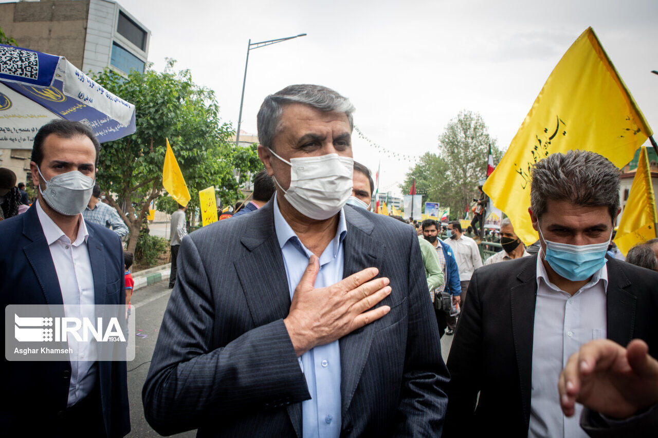 Aujourd’hui est le jour où les peuples du monde prennent conscience des crimes du régime sioniste (chef de l'Organisation iranienne de l'énergie atomique)