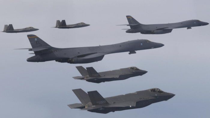 رزمایش هوایی مشترک آمریکا، کره و ژاپن بعد از شلیک موشک کره شمالی 