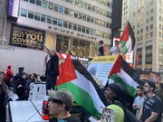 مراسم روز جهانی قدس با حضور مسلمانان و یهودیان ضدصهیونیسم در قلب نیویورک