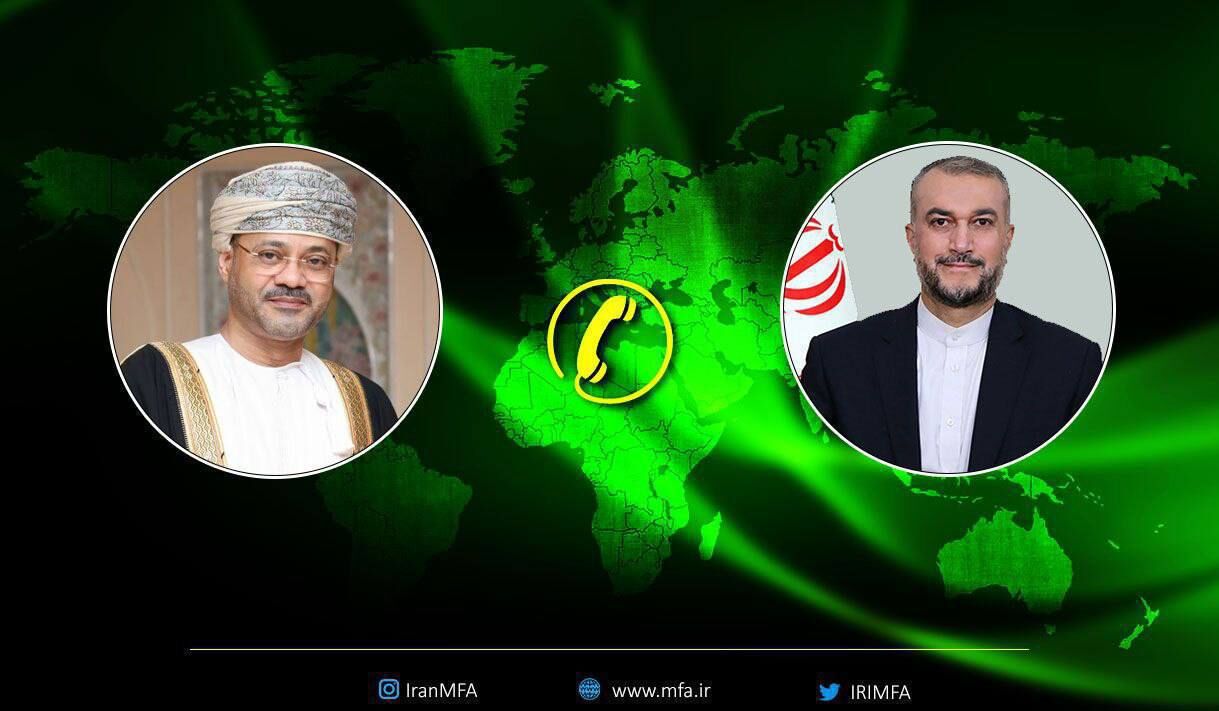 رایزنی تلفنی وزیران خارجه ایران و عمان 