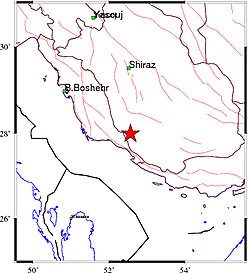 زلزله چهار ریشتری در نزدیکی شهرستان مُهر فارس خسارتی نداشت