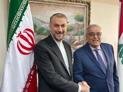 Le ministre iranien des A.E., Hossein Amir Abdollahian rencontre son homologue libanais à Beyrouth