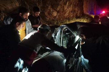 ۲ نفر در حادثه رانندگی جاده روانسر - کرمانشاه جان خود را از دست دادند