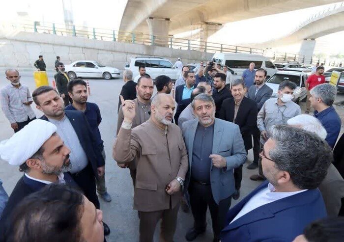 وزیر کشور از پروژه تقاطع غیر همسطح شهید بندر اهواز بازدید کرد