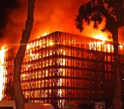 آتش‌سوزی مهیب در ازمیر ترکیه + فیلم