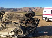 واژگونی پراید ۲ کشته و یک مجروح در فارس به جا گذاشت