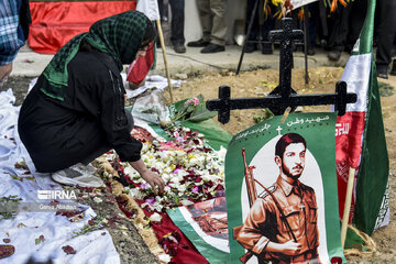 Funeral ceremony of an Iranian war-time soldier buried after 39 yrs