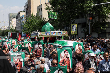 Funeral ceremony of an Iranian war-time soldier buried after 39 yrs