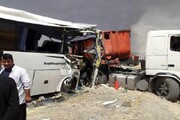 تصادف اتوبوس در محور گرمسار به سمنان ۲۲ حادثه دیده داشت