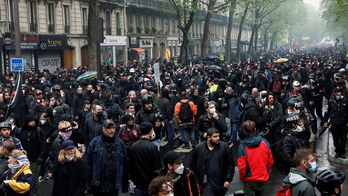 افزایش بازداشتی‌های اعتراض روز جهانی کارگر در فرانسه به ۵۴۰ نفر