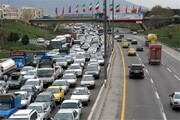 ترافیک در آزادراه تهران - کرج -قزوین سنگین است