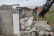 پنج واحد خانه باغ غیرمجاز در بانه تخریب شد