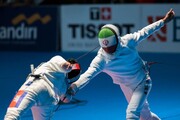 El equipo iraní de esgrima sable se prepara para el Campeonato Mundial 2023
