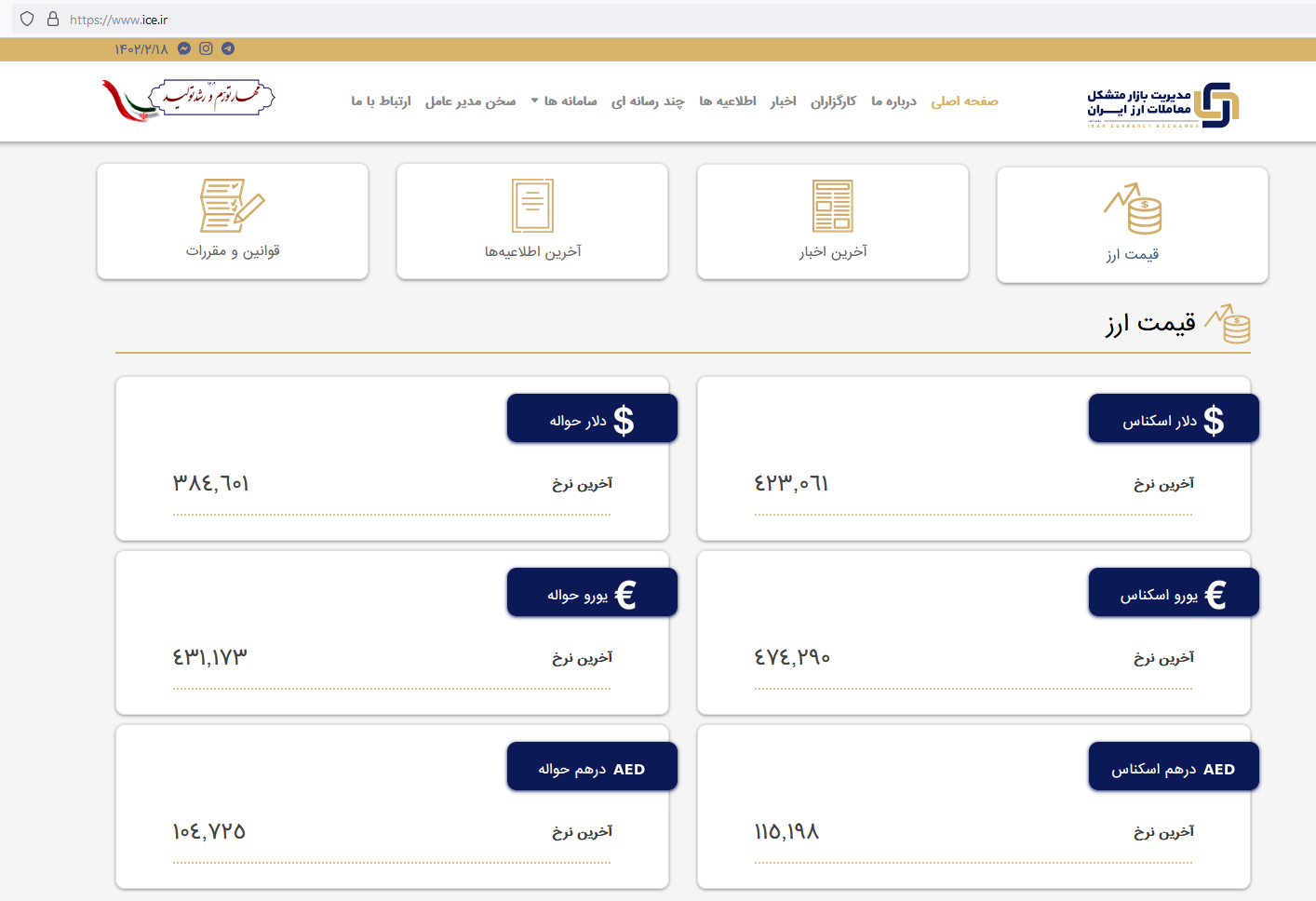 تداوم تثبیت نرخ دلار در مرکز مبادله ارز و طلا