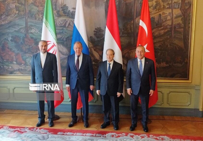 نشست چهارجانبه وزیران امور خارجه درباره سوریه در مسکو آغاز به کار کرد + فیلم