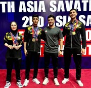 ساواته کاران فارس در مسابقات آسیایی ۶ مدال کسب کردند