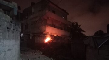  ۳ شهید و چند مجروح در بمباران ساختمانی مسکونی در خان یونس