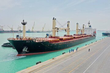 کشتی ۲۷ هزار تنی گندم در بندر بوشهر پهلو گرفت