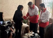نشان داوطلب ارشد هلال‌احمر به خانواده شهید الداغی اهدا شد