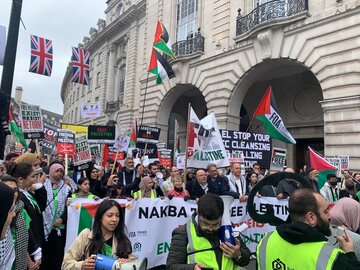 برپایی تظاهرات ضدصهیونیستی به مناسبت روز «نکبت» در لندن