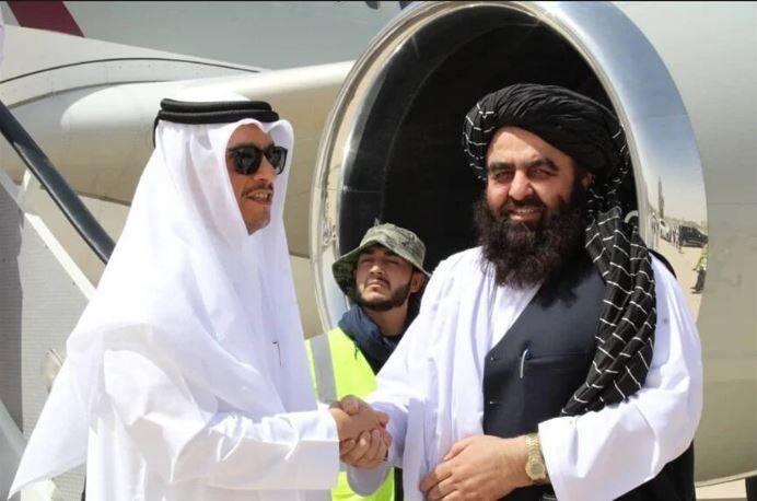 دیدار نخست وزیر قطر با مقامات طالبان در قندهار