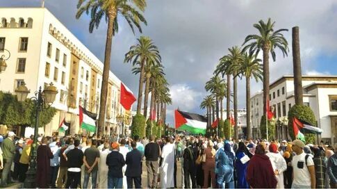 مظاهرات في المغرب للتنديد بالعدوان على قطاع غزة