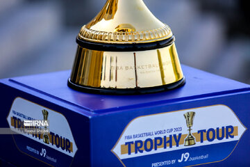 FIBA World Cup trophy in Isfahan, central Iran