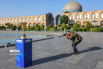 FIBA World Cup trophy in Isfahan, central Iran