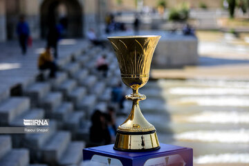 FIBA World Cup trophy in Isfahan, central Iran