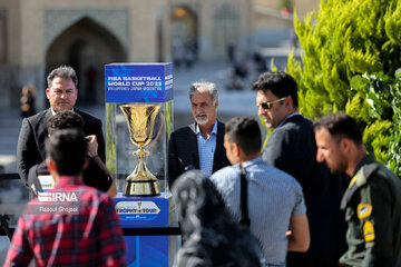 FIBA World Cup trophy in Isfahan, central Iran