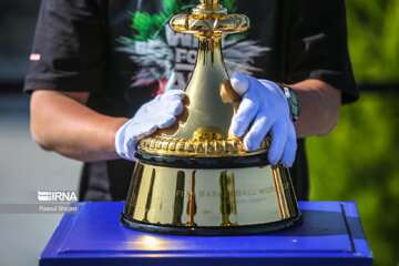 FIBA World Cup trophy in Isfahan, central Iran