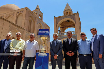 FIBA World Cup trophy in Isfahan, central Iran