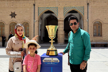 FIBA World Cup trophy in Isfahan, central Iran