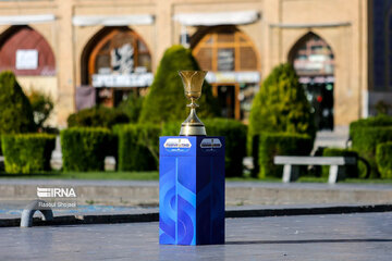 FIBA World Cup trophy in Isfahan, central Iran