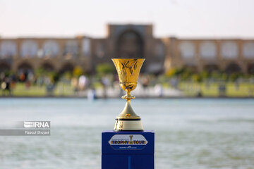 FIBA World Cup trophy in Isfahan, central Iran