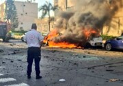 یک خودرو در مرکز تل آویو آتش گرفت، احتمال انفجار بمب دستی