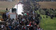 مسيرة أعلام فلسطينية شرق غزة رفضا لمسيرة الأعلام الاستيطانية بالقدس