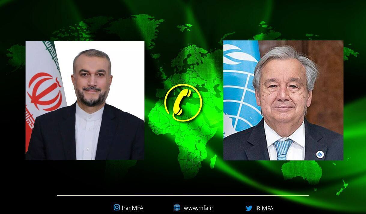 AmirAbdollahian et Guterres discutent par téléphone des développements régionaux