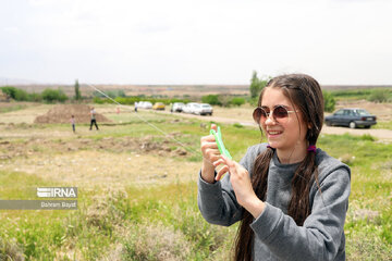 Kite flying fest in central west of Iran