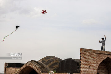 Kite flying fest in central west of Iran