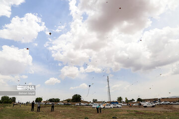 Kite flying fest in central west of Iran